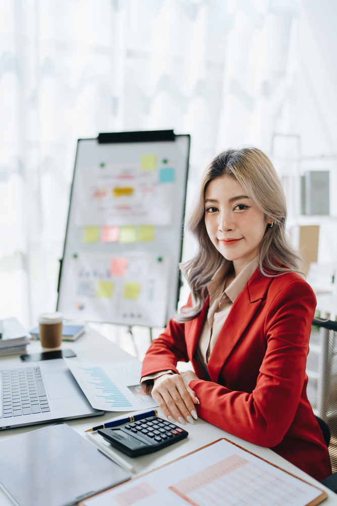 Physiotherapist accountant smiling